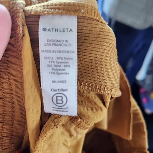 Athleta Textured Brooklyn Stretch Jogger Pants Multicolor Size 2 Yellow Gold - Picture 13 of 13